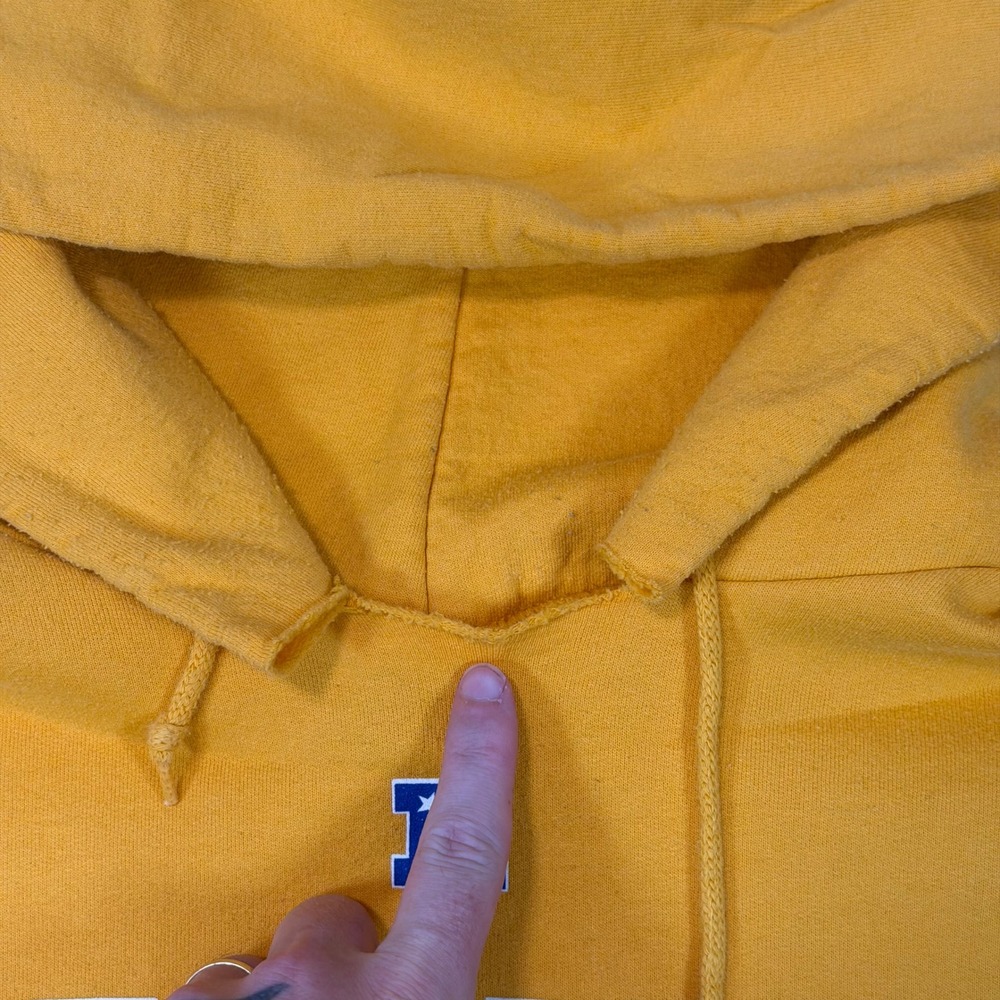 Vintage Green Bay Packers Hoodie Mens 2XL Yellow Sweatshirt NFL Team Apparel - Picture 7 of 8